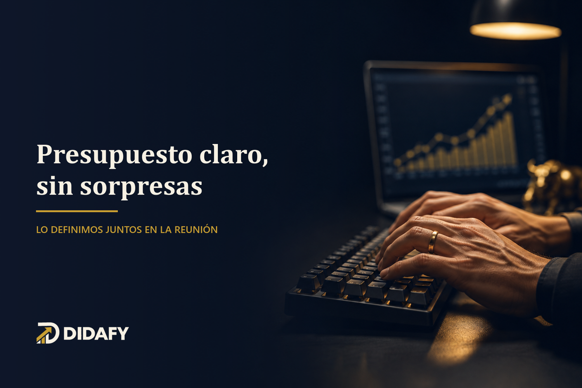 Presupuesto claro, sin sorpresas: lo definimos juntos en la reunión